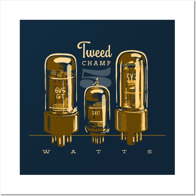 Tweed Champ amp relic style Wall Art by SerifsWhiskey